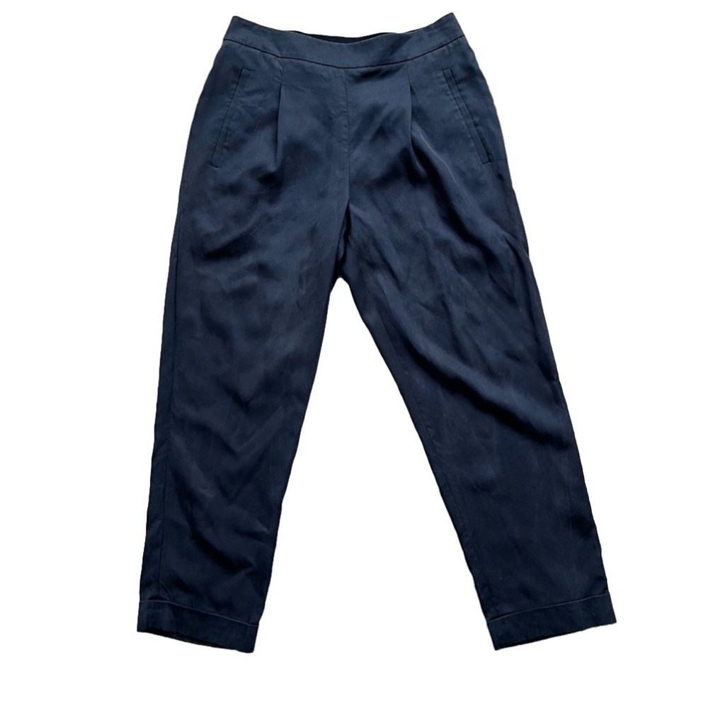 BCBG MAXAZRIA Pull On Cropped Navy Pants sz XXS Runs large